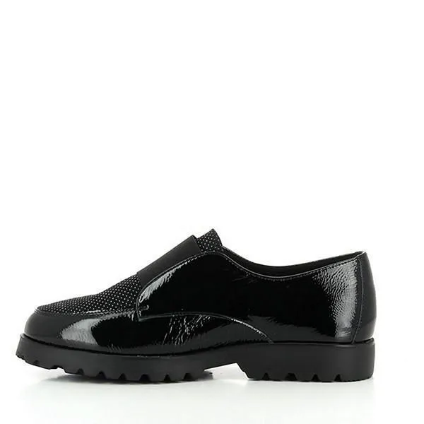 24 Hrs 24230 Black Slide-On Shoes