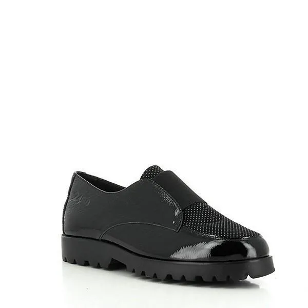 24 Hrs 24230 Black Slide-On Shoes