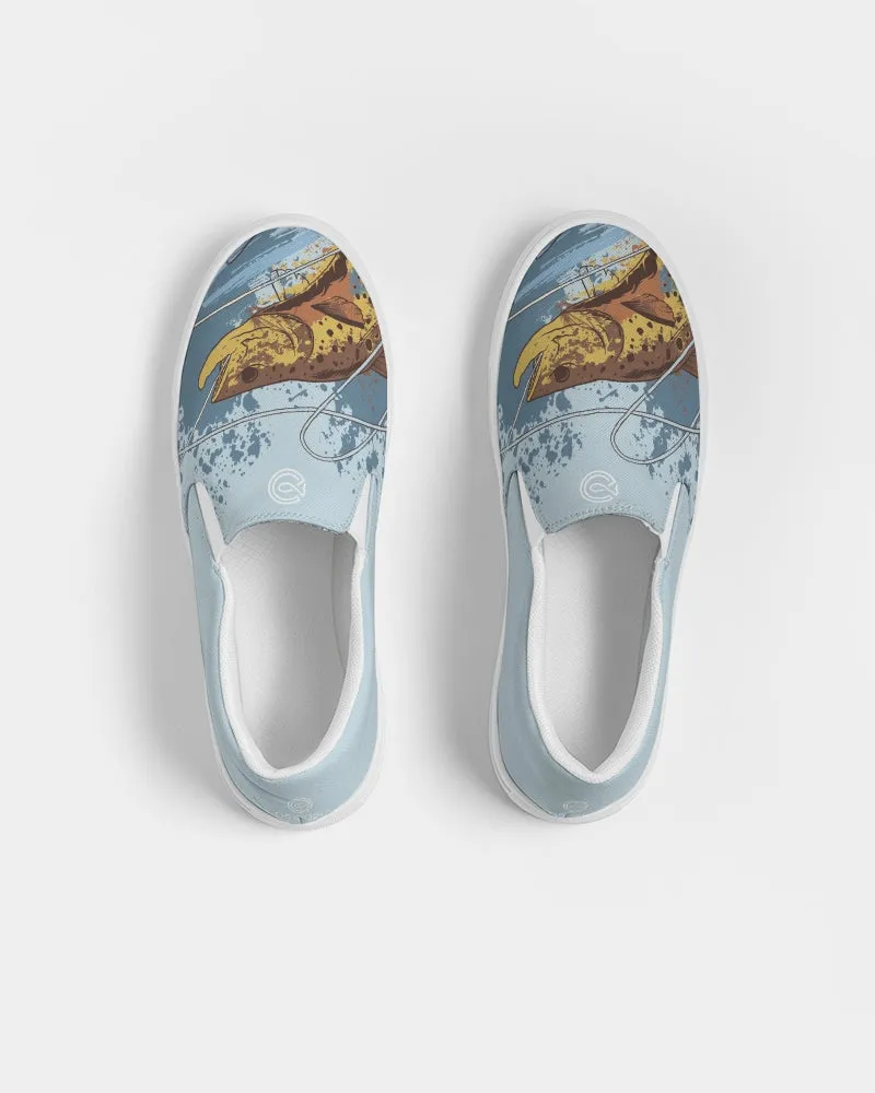 (ARTIST ORIGINAL) Womens Stewart Forrest Brown Trout Slip-On Canvas Shoe (blue)