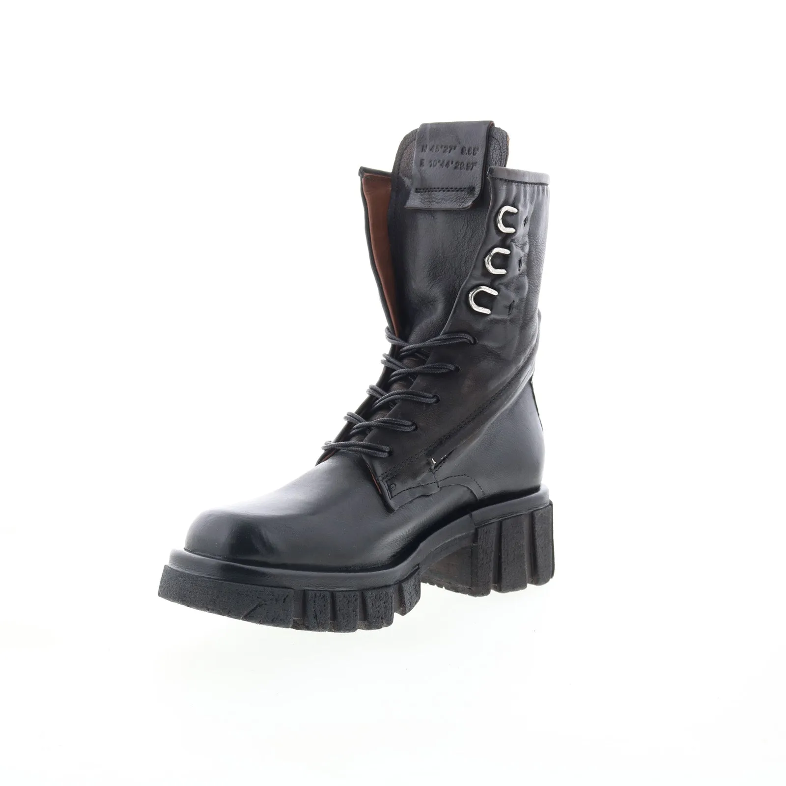 A.S. 98 Haider Womens Black Leather Zipper Casual Dress Boots