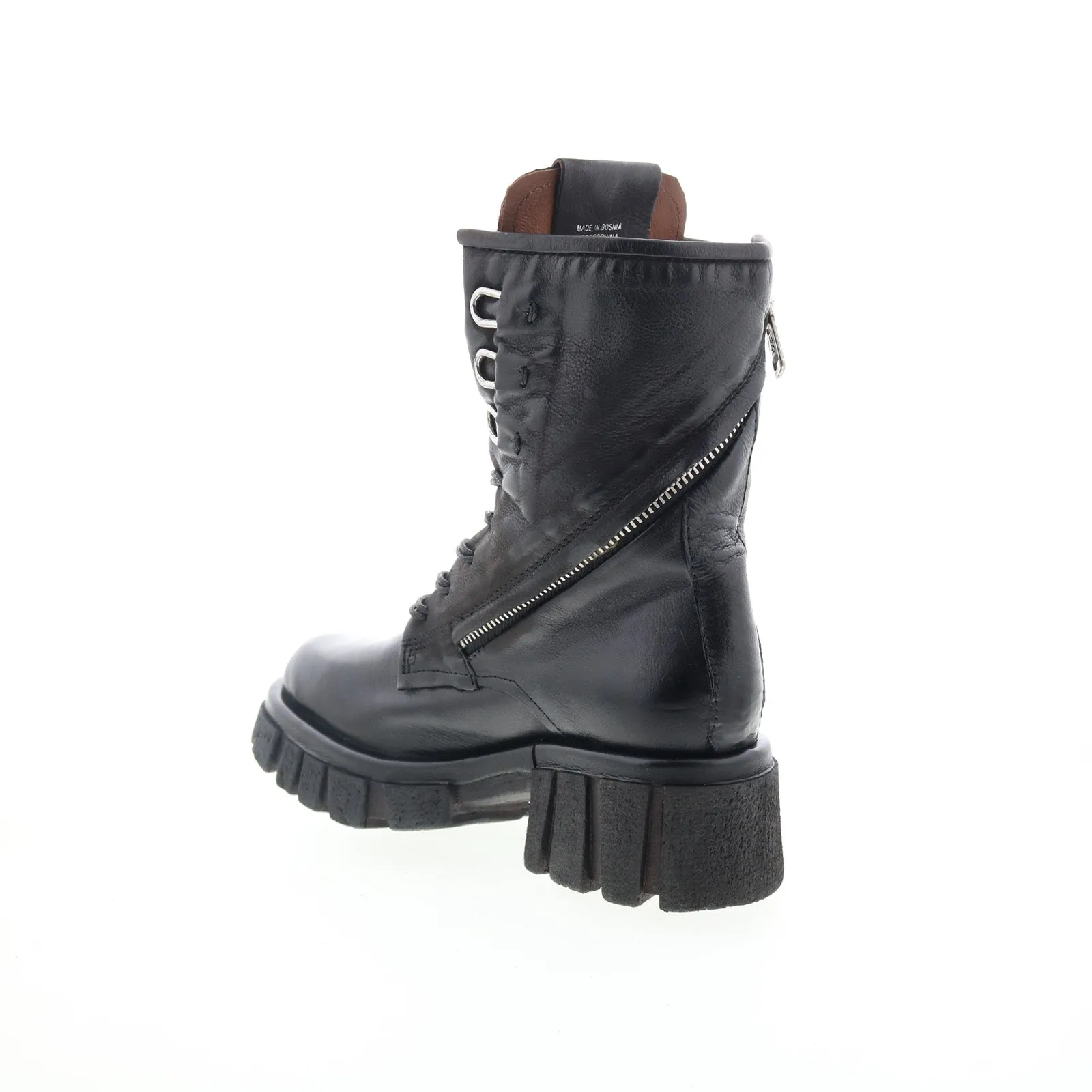 A.S. 98 Haider Womens Black Leather Zipper Casual Dress Boots