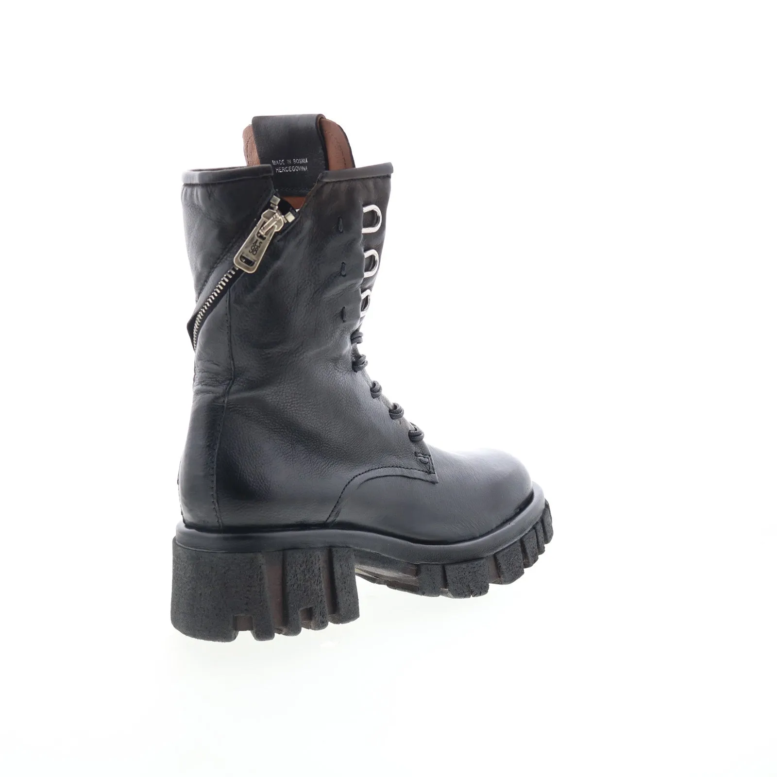 A.S. 98 Haider Womens Black Leather Zipper Casual Dress Boots