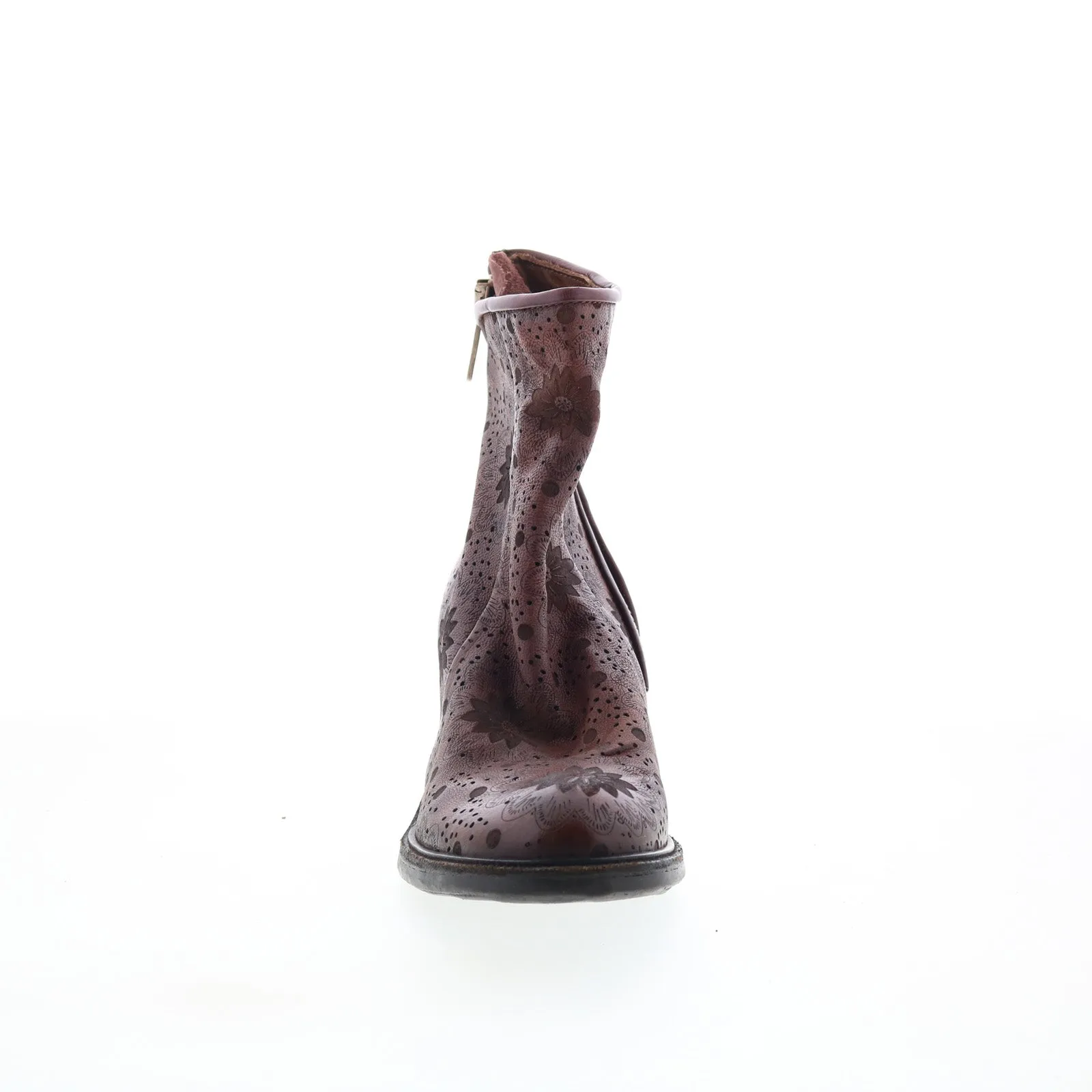 A.S. 98 Jase Floral Womens brown Leather Zipper Casual Dress Boots