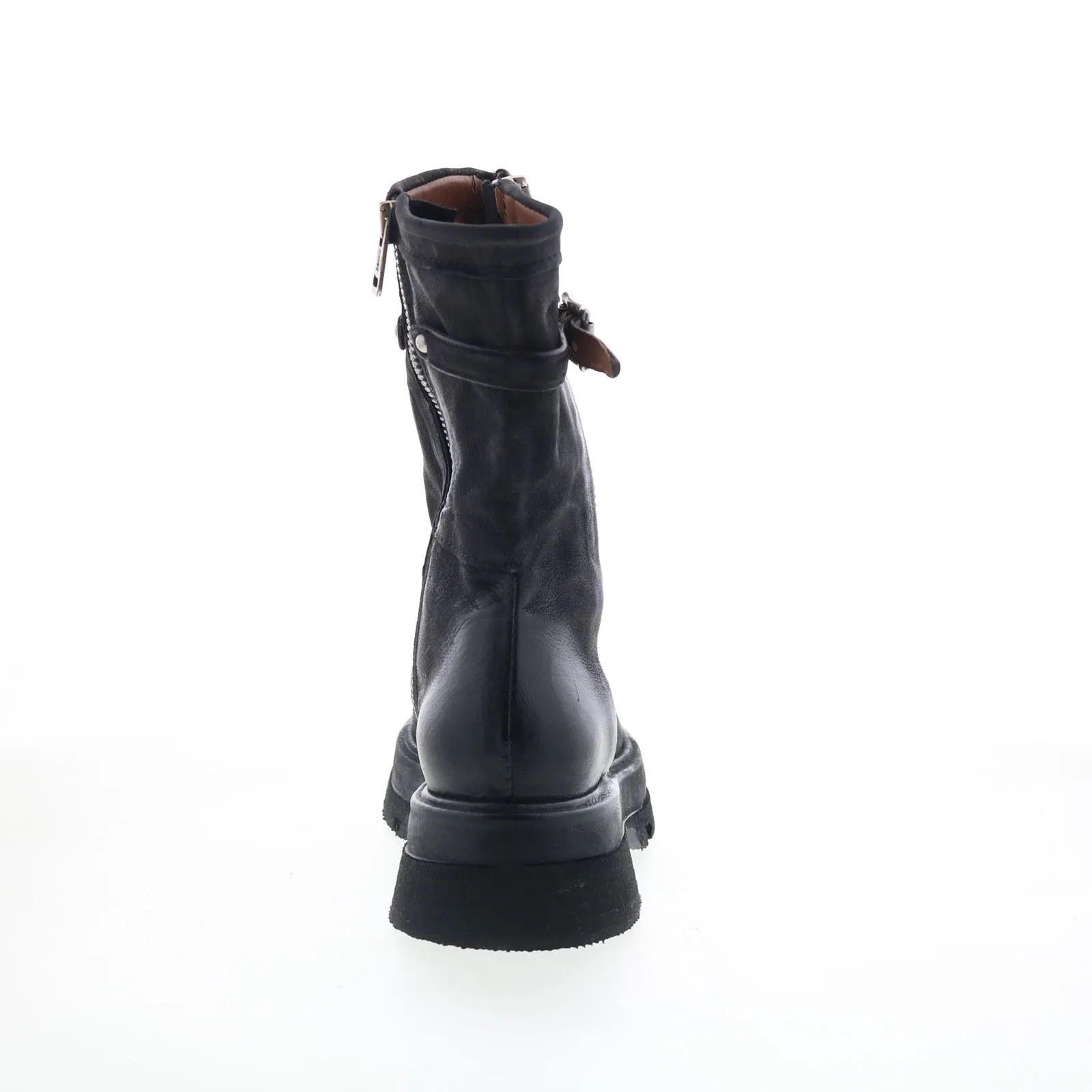 A.S. 98 Vinson Womens Black Leather Zipper Casual Dress Boots