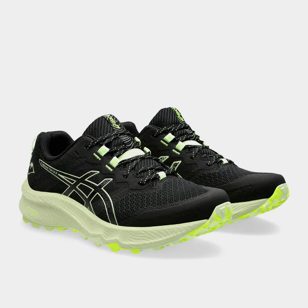 Asics Womens Trabuco Terra 2 Trail Running Black/green _ 182777 _ Black