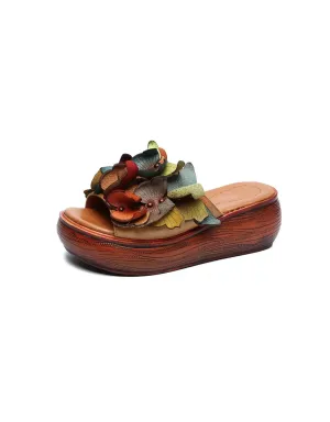 Butterflies Wedge Slippers