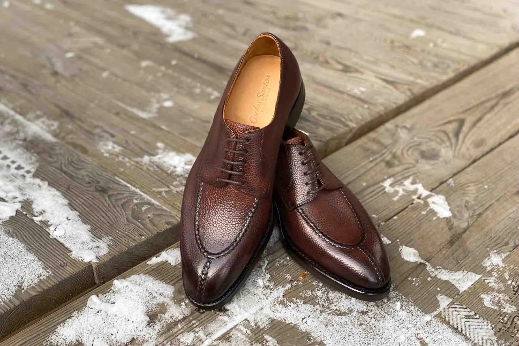 Carlos Santos 9131 Split-Toe Derby in Guimaraes Patina