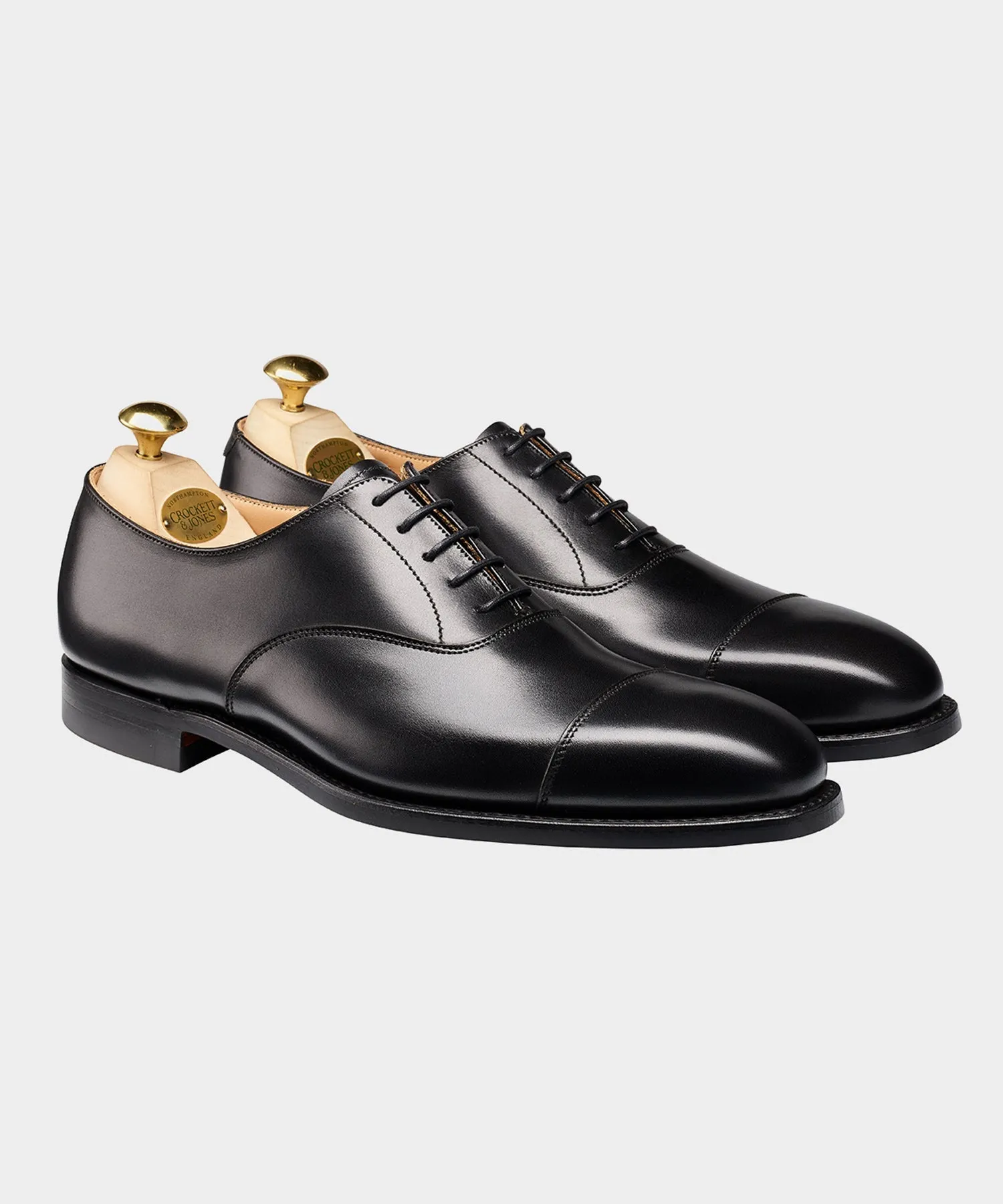 Crockett & Jones Hallam Cap-Toe Shoe in Black