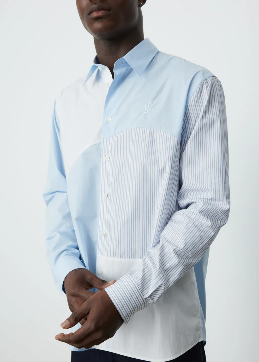 Curved Patchwork Classic Fit Shirt