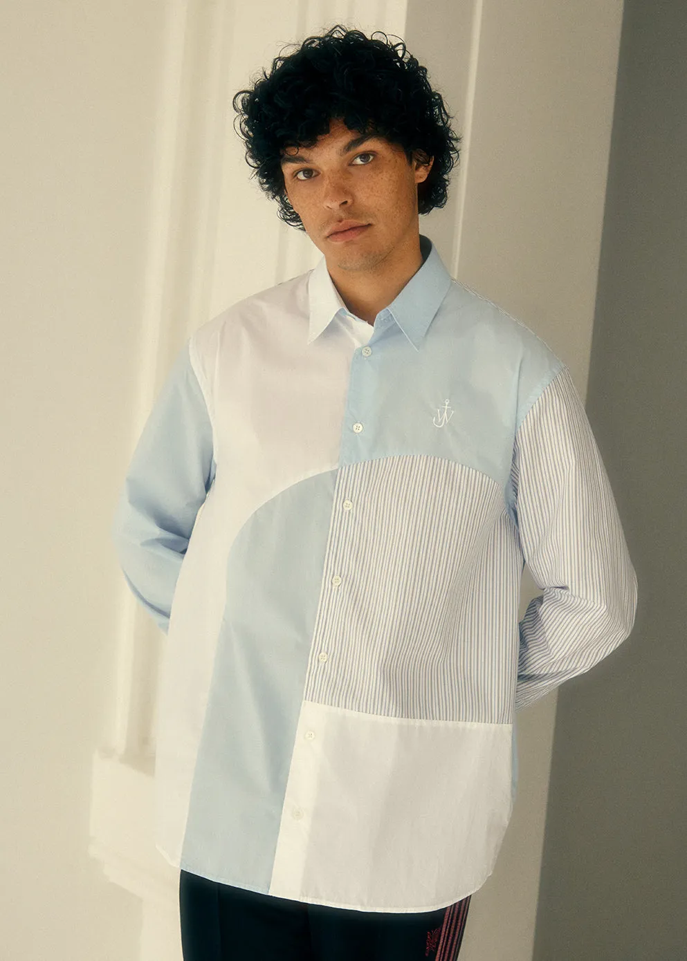 Curved Patchwork Classic Fit Shirt
