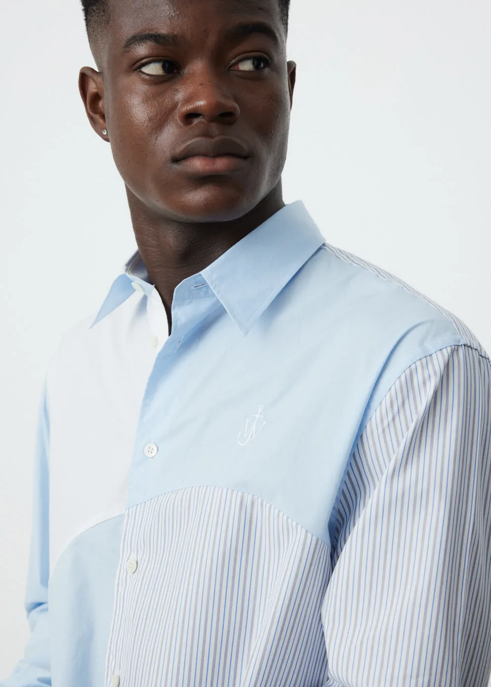 Curved Patchwork Classic Fit Shirt