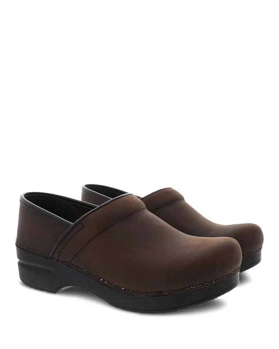 Dansko Unisex Professional Clogs- Antique Brown/ Black