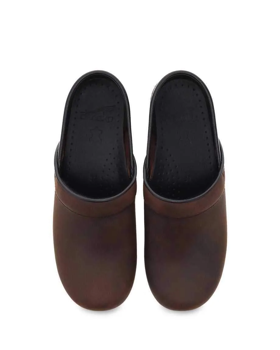Dansko Unisex Professional Clogs- Antique Brown/ Black