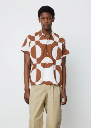Duo Oval Patchwork Short Sleeve Shirt