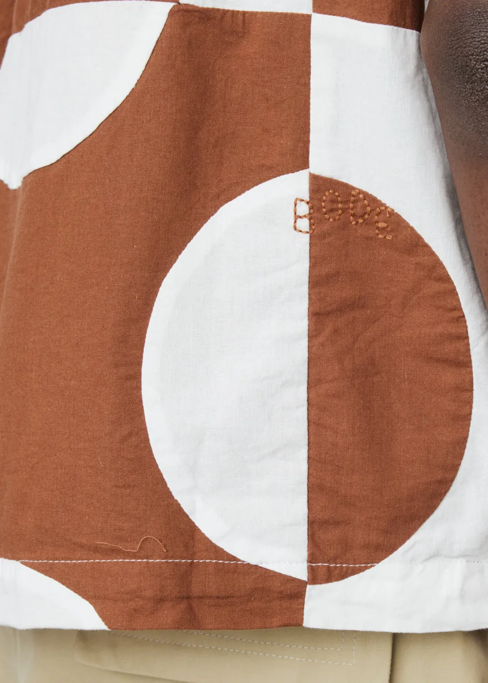 Duo Oval Patchwork Short Sleeve Shirt