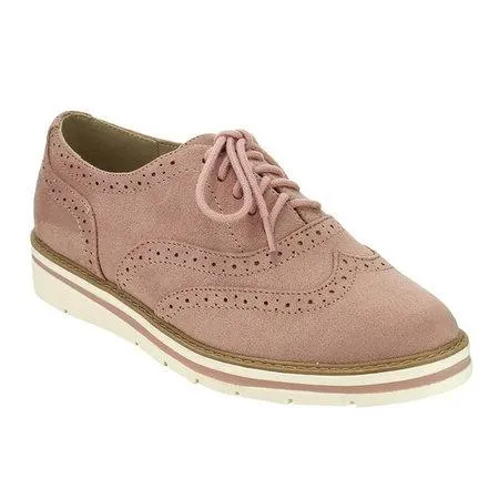elveswallet Lace Up Perforated Oxfords Shoes Plus Size Casual Shoes