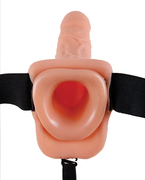 Fetish Fantasy Series 7" Vibrating Hollow Strap On W/balls