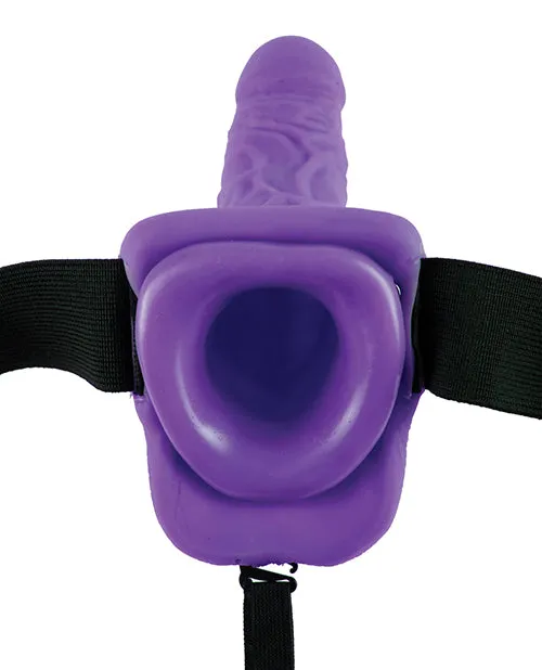 Fetish Fantasy Series 7" Vibrating Hollow Strap On W/balls