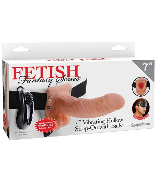 Fetish Fantasy Series 7" Vibrating Hollow Strap On W/balls