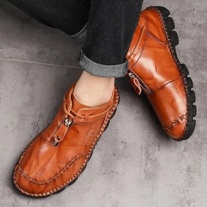 German Hand-Stitched Leather Soft Sole Casual Boots