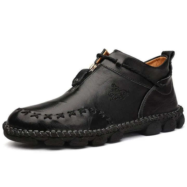 German Hand-Stitched Leather Soft Sole Casual Boots