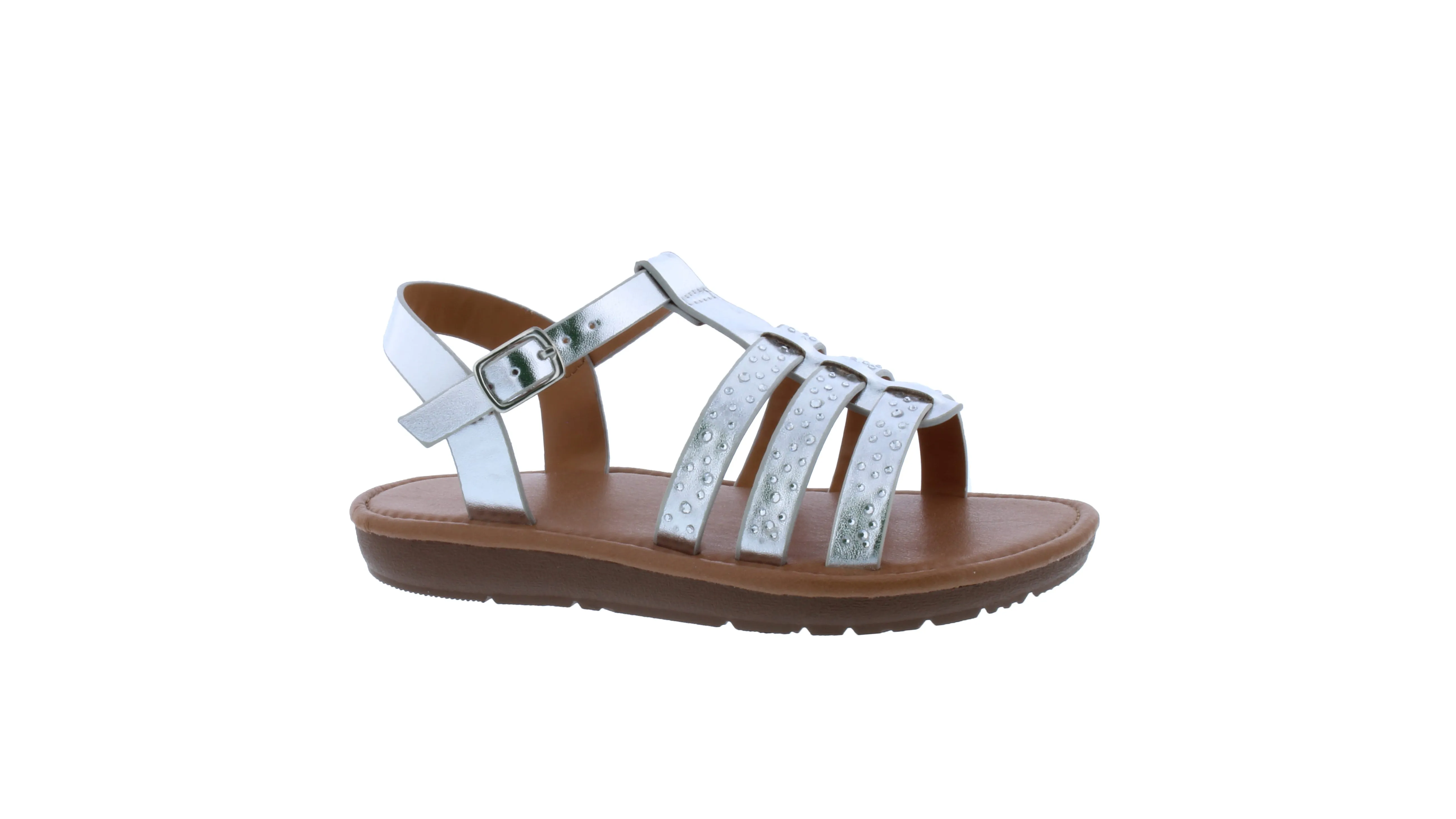 Girls Strappy Rhinestone Sandal