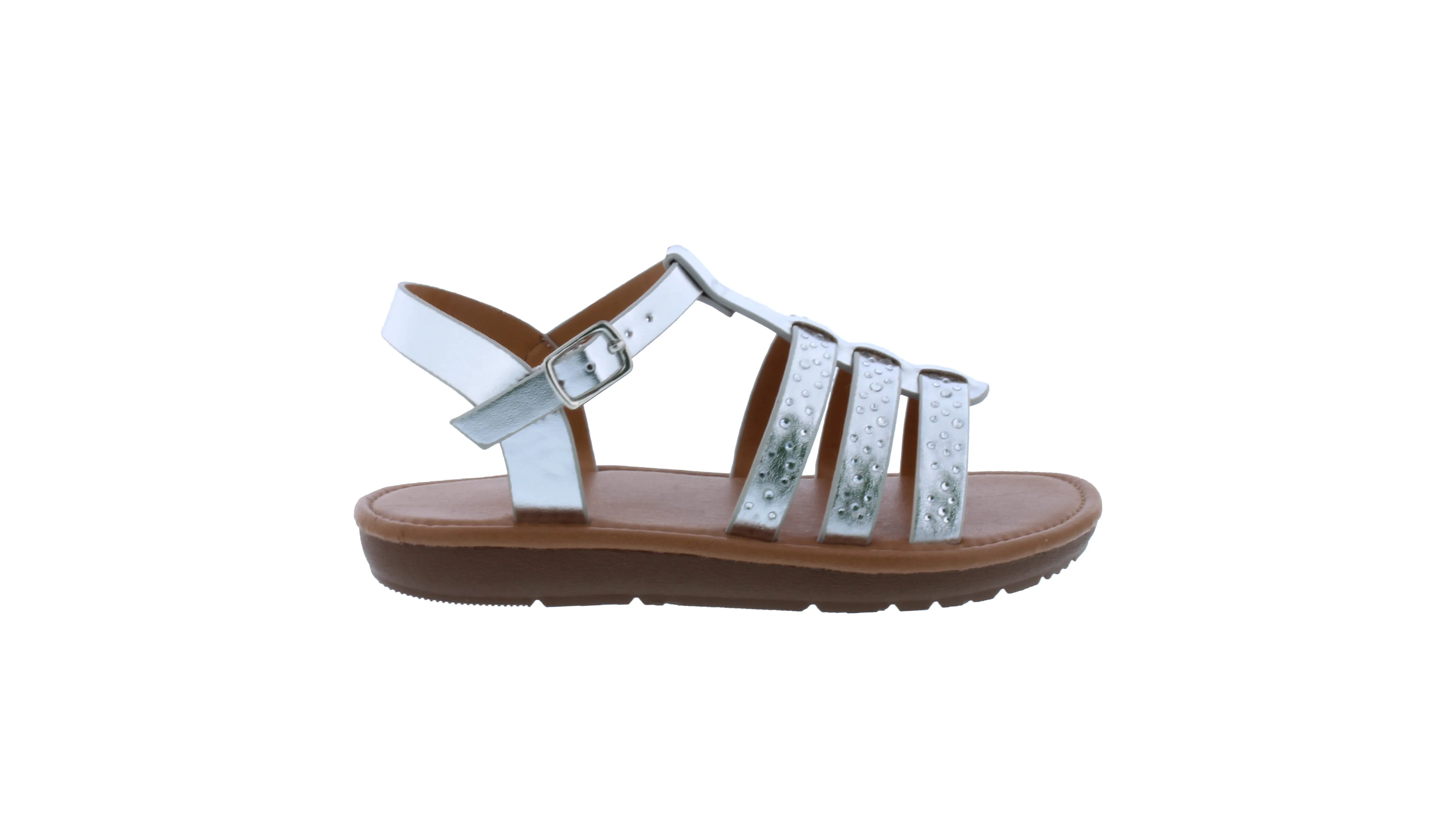 Girls Strappy Rhinestone Sandal