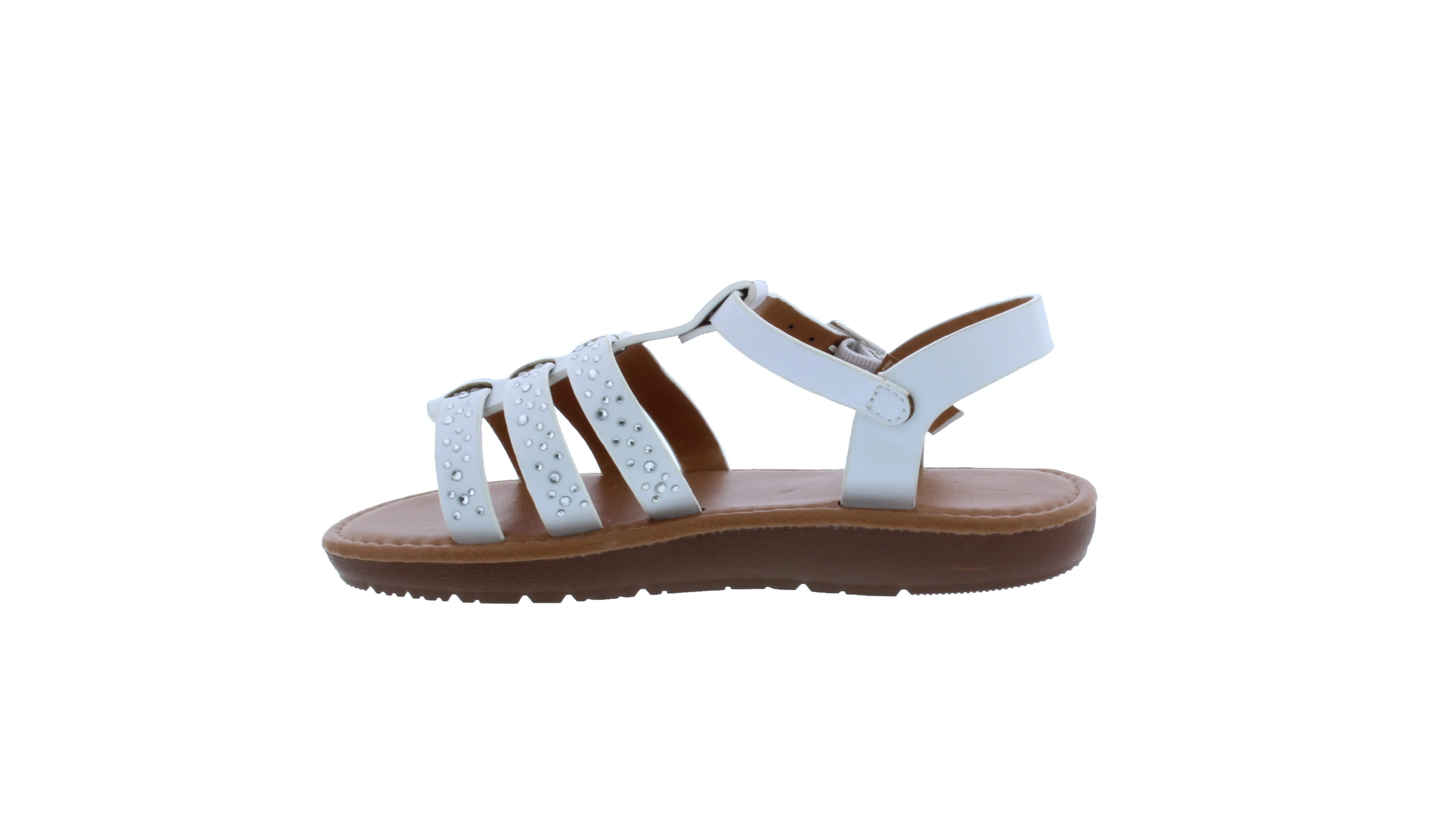 Girls Strappy Rhinestone Sandal
