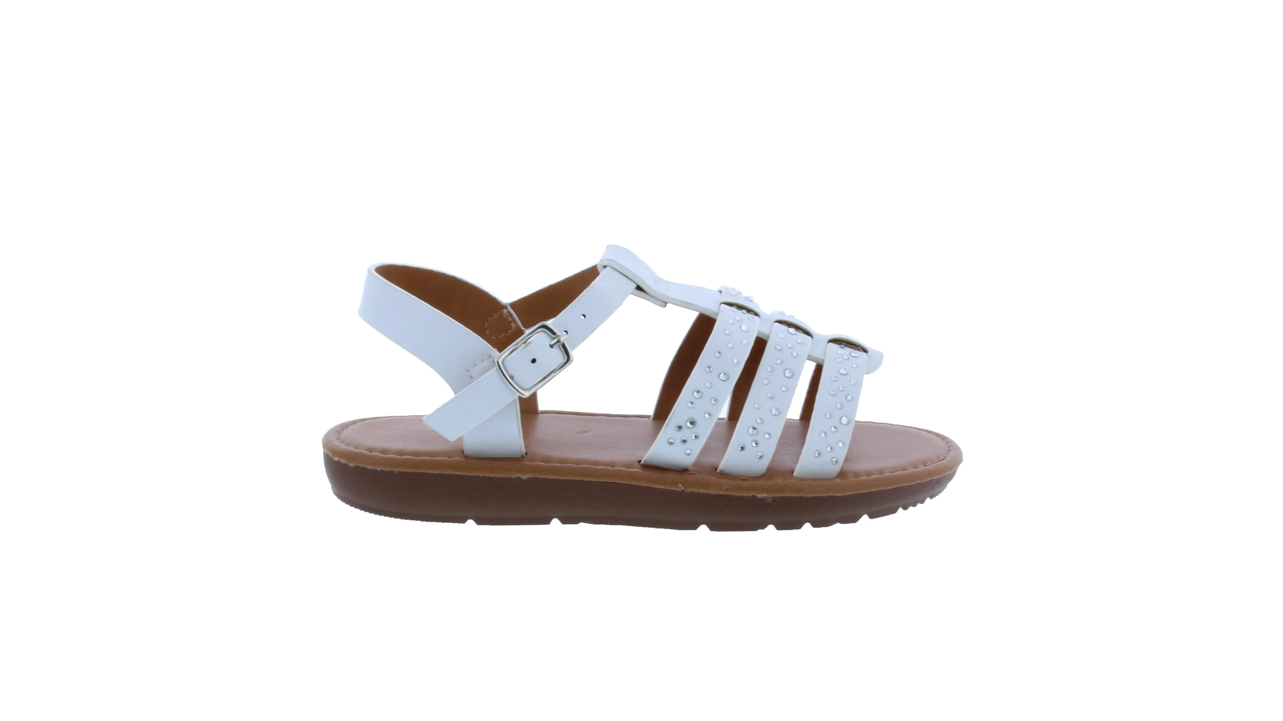 Girls Strappy Rhinestone Sandal