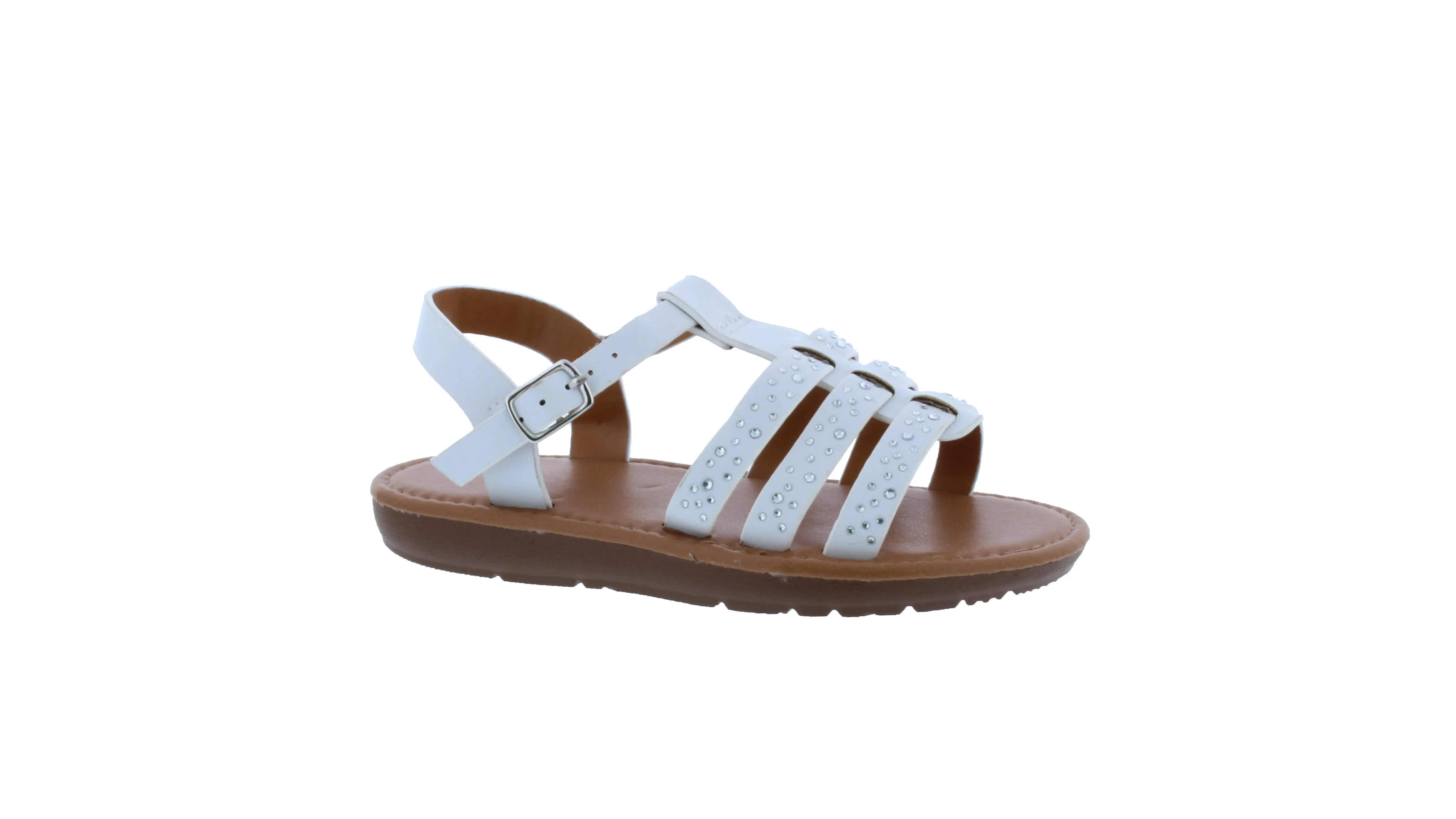 Girls Strappy Rhinestone Sandal