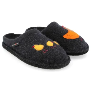 Haflinger Women's Flair Gallina Slippers- Captains Blue