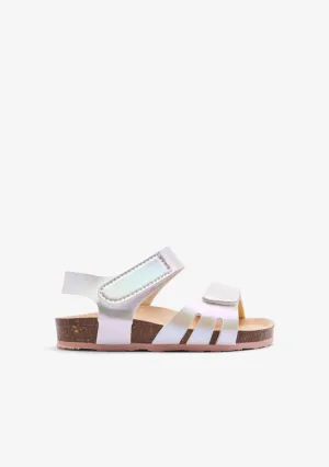 Iridiscent White Bio Sandals