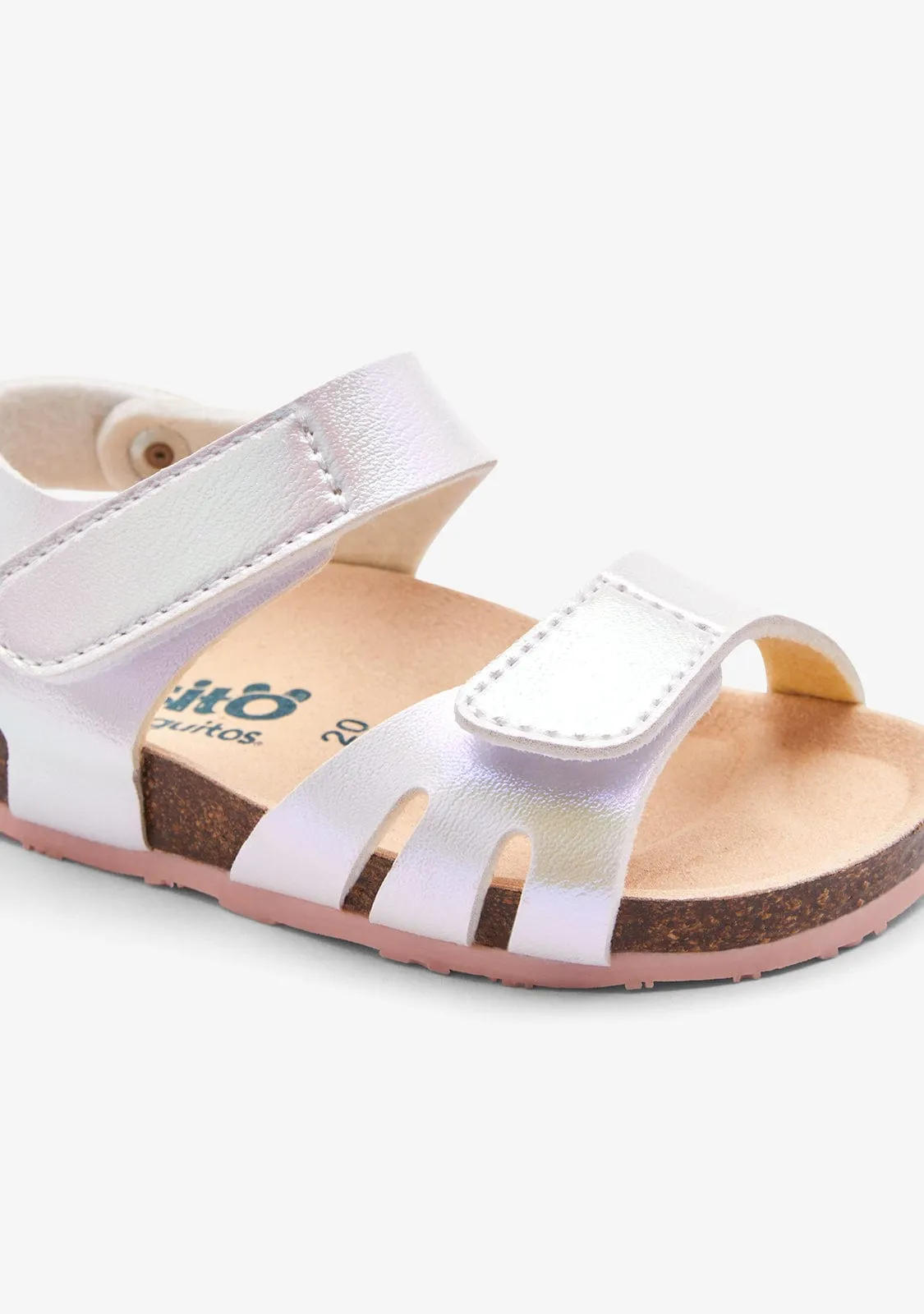 Iridiscent White Bio Sandals
