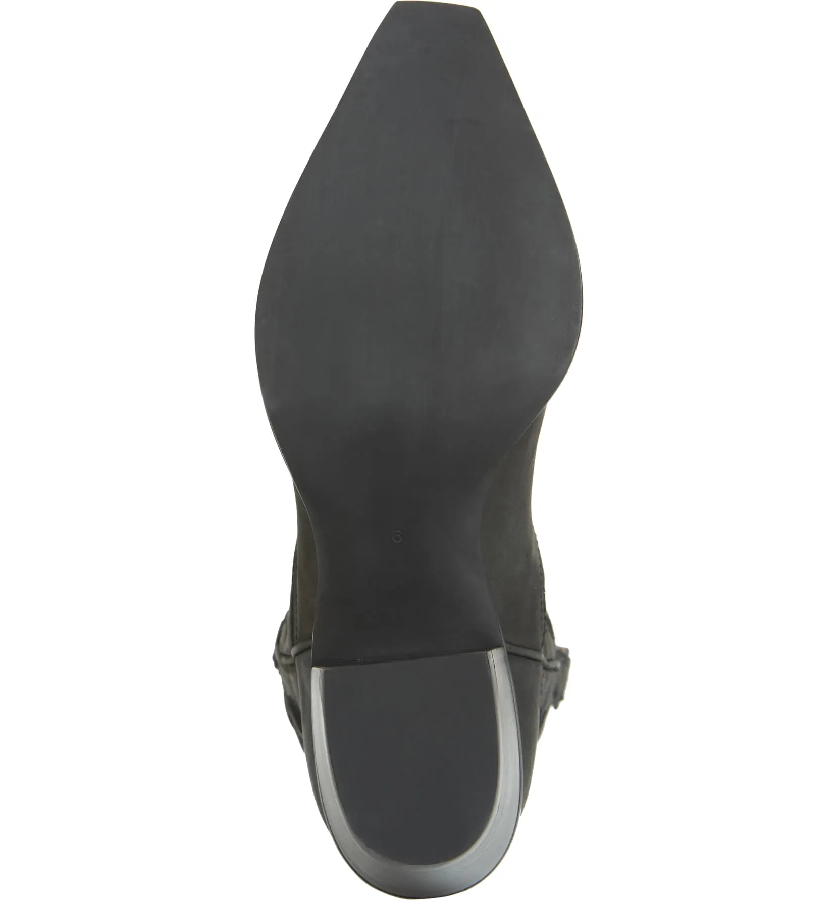 Jeffrey Campbell Dagget Black Washed Ornate Stitched Western Boots (6.5, Black)