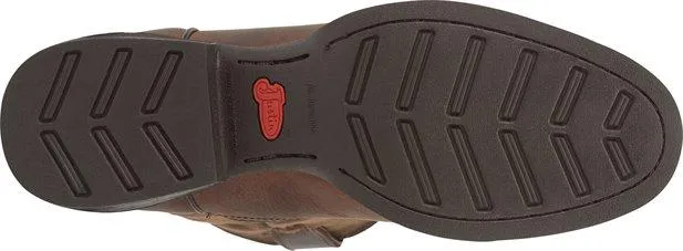 Justin Men's Stampede Buster III Distressed Brown Round Toe Western Work Boots 7221
