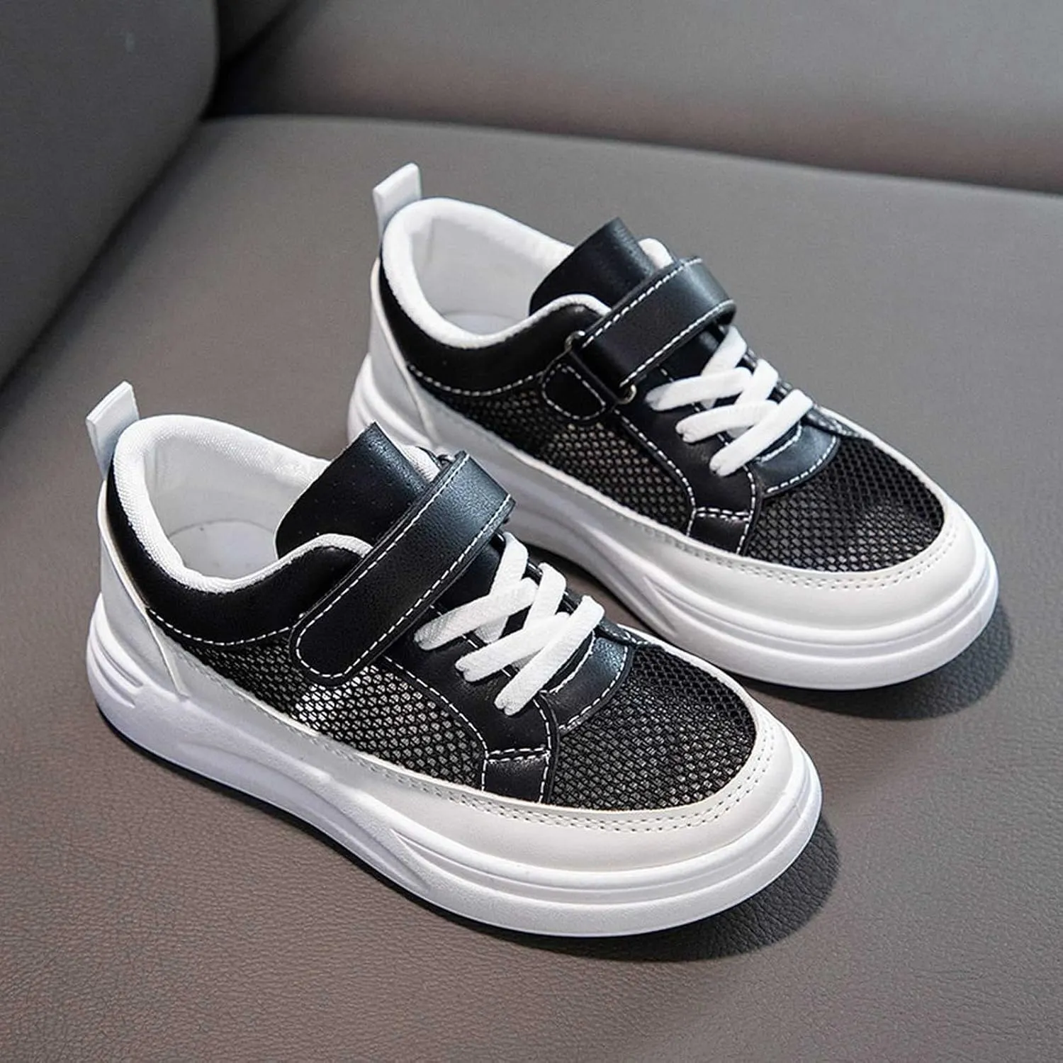 Kids' Simple Strap Sneakers Toddler Casual Athletic Shoes for Boys and Girls Durable and Comfortable Fit for Toddlers