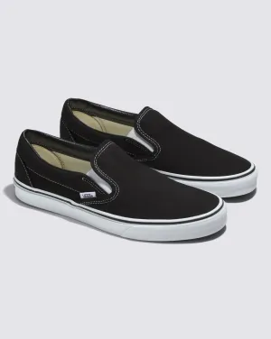 Mens Classic Slip-On Black Sneakers