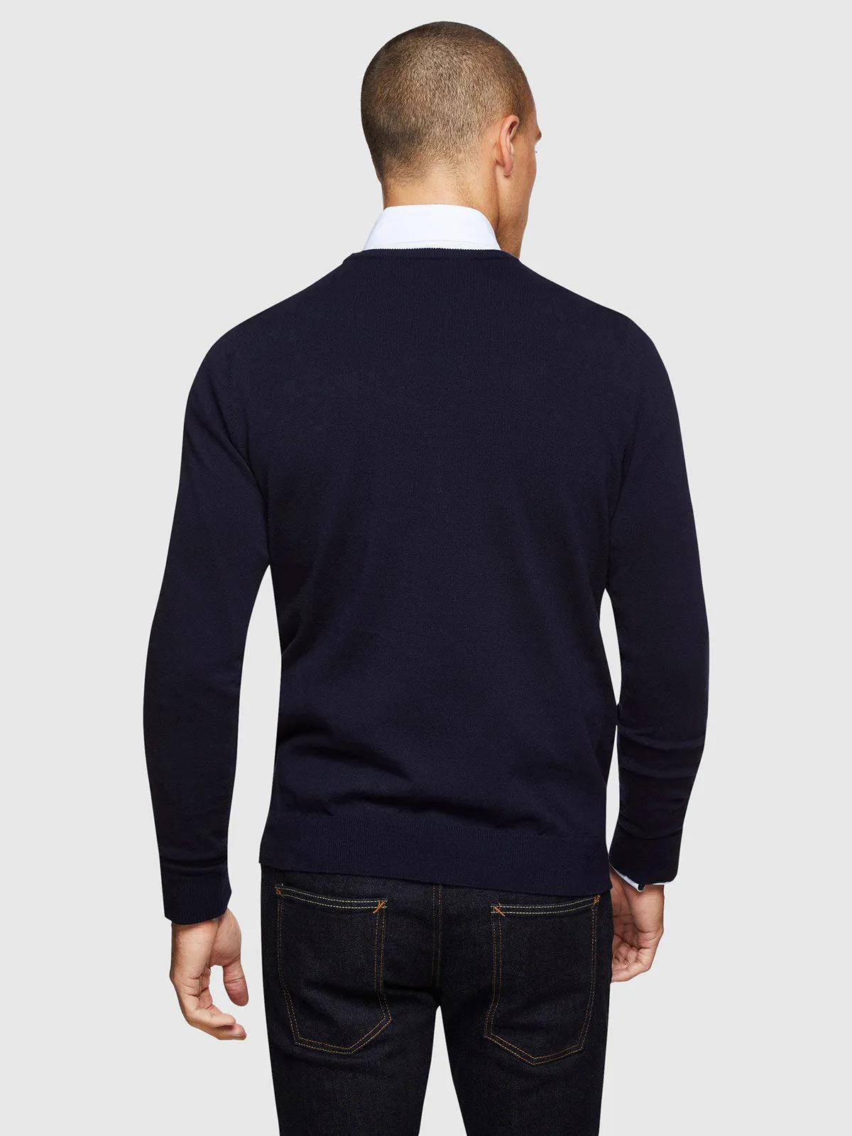 Otto Block Stripe Crew Neck Knit