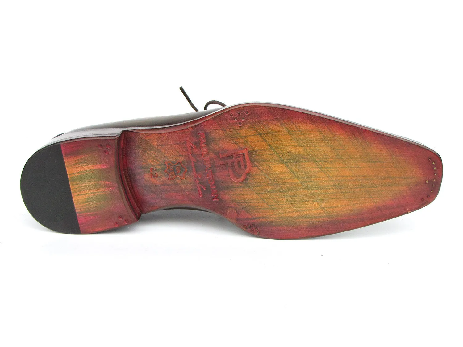 Paul Parkman Green Genuine Ostrich Leg Bicycle Toe Oxfords