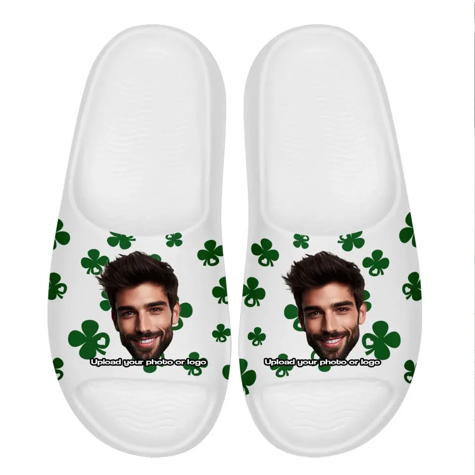 Personalized St. Patrick's Slide Sandal, Custom Non-Slip Slide Sandals, Irish Pride Slide Sandals