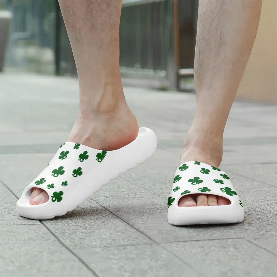 Personalized St. Patrick's Slide Sandal, Custom Non-Slip Slide Sandals, Irish Pride Slide Sandals