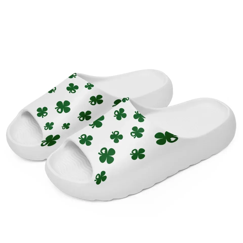 Personalized St. Patrick's Slide Sandal, Custom Non-Slip Slide Sandals, Irish Pride Slide Sandals