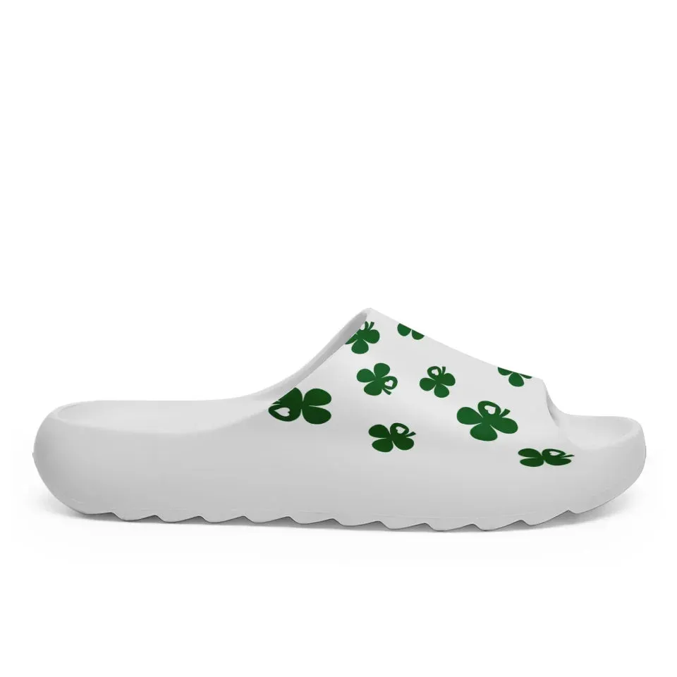 Personalized St. Patrick's Slide Sandal, Custom Non-Slip Slide Sandals, Irish Pride Slide Sandals