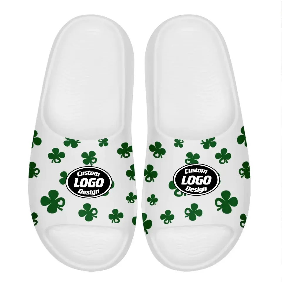 Personalized St. Patrick's Slide Sandal, Custom Non-Slip Slide Sandals, Irish Pride Slide Sandals