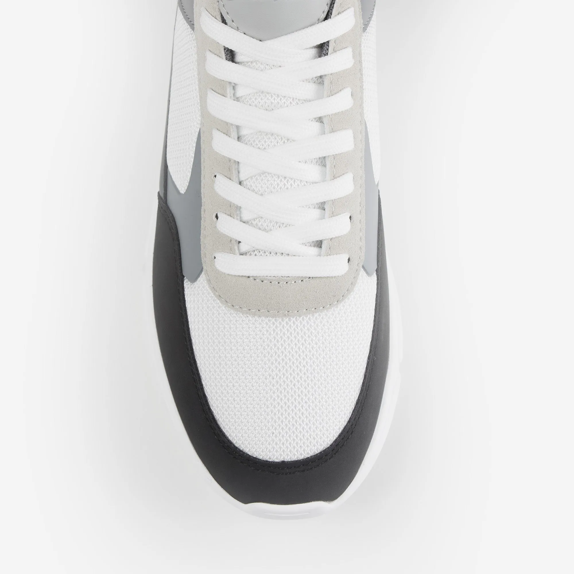 Premium Mesh Runner | White Grey Black