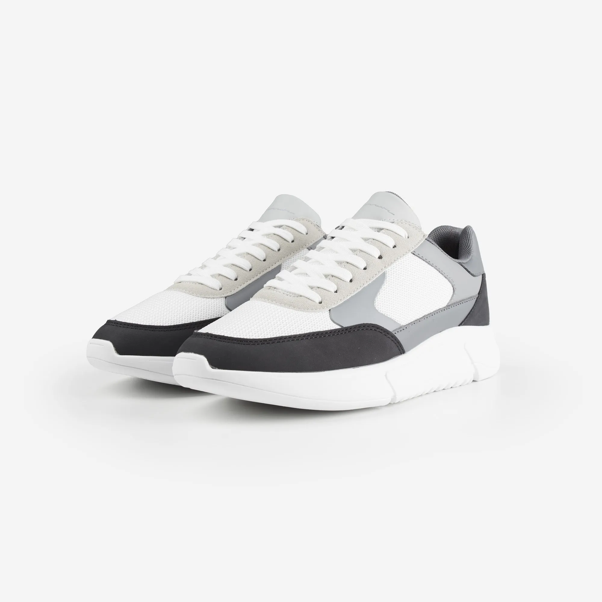 Premium Mesh Runner | White Grey Black