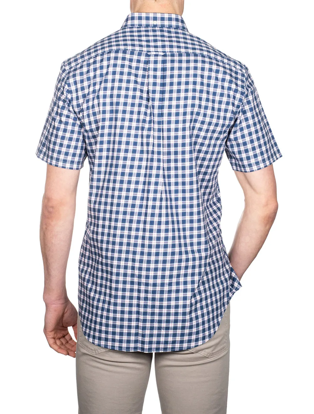 Regular Fit Twill Short Sleeve Shirt Sea Blue