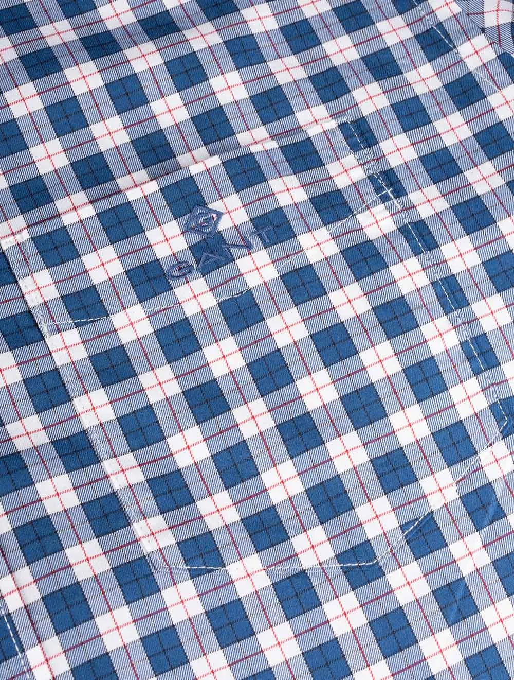 Regular Fit Twill Short Sleeve Shirt Sea Blue