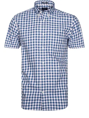 Regular Fit Twill Short Sleeve Shirt Sea Blue