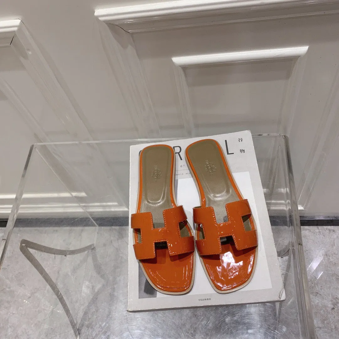 SE877 H Paint Leather Slippers / Size4-11